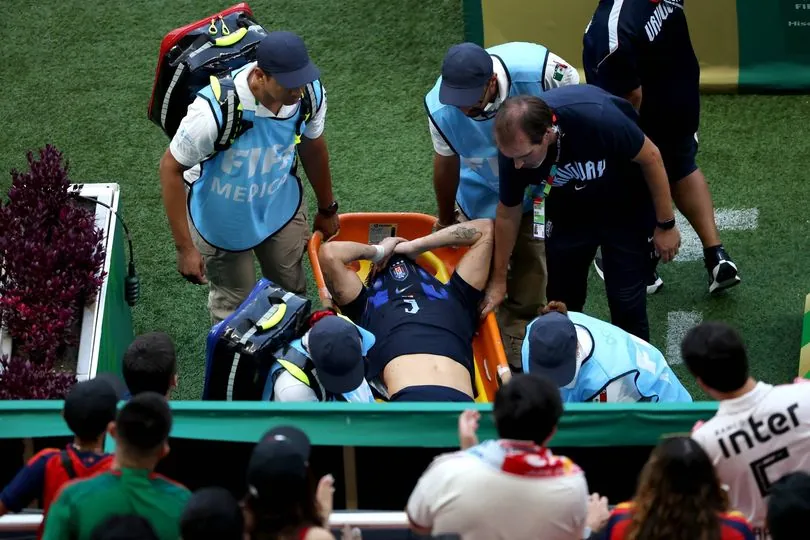Manuel Ugarte suffered a bad injury playing for Uruguay at the World Cup