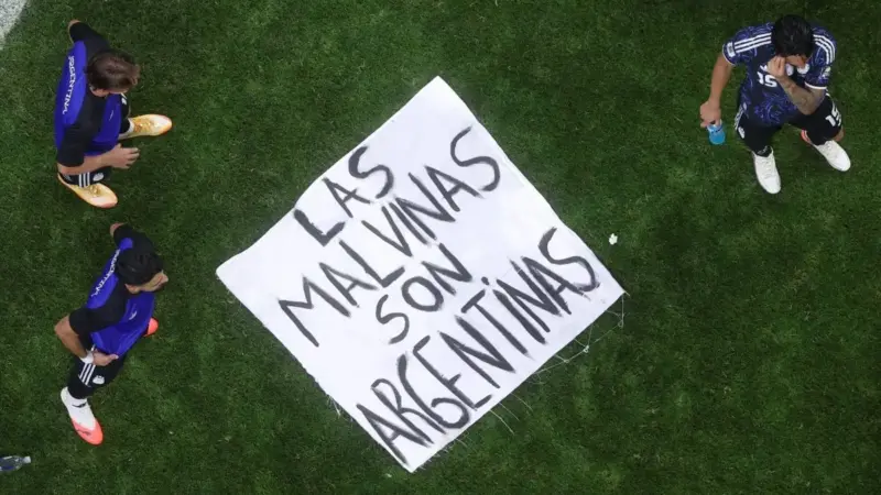 Argentina faces FIFA fine after displaying Falklands banner following World Cup semi-final victory