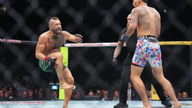 Las Vegas: McGregor suffers leg injury in UFC 329 return against Holloway