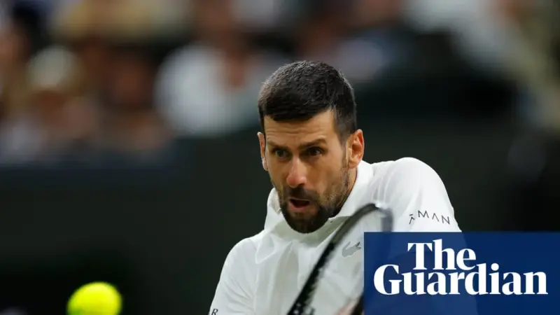 Djokovic progresses at Wimbledon with straight-sets victory over Tsitsipas