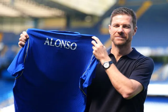 Xabi Alonso at his unveiling as Chelsea manager
